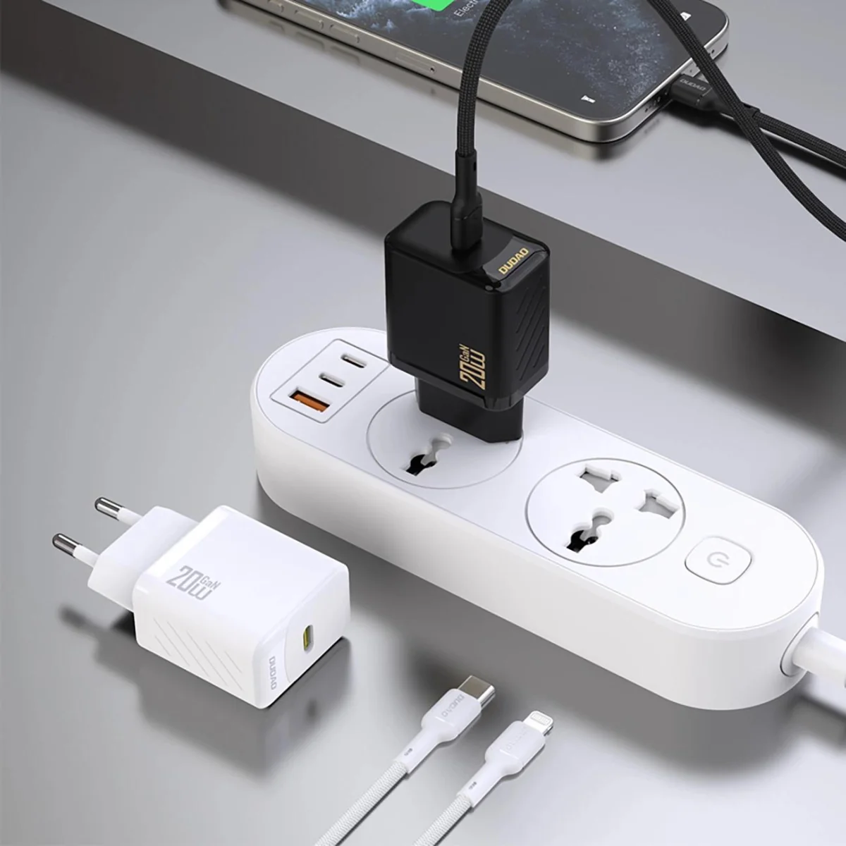 Dudao A26 GaN sieťová nabíjačka USB-C 20W, biela