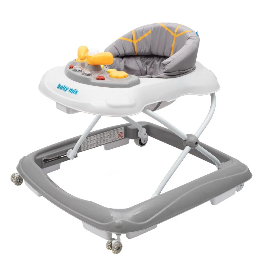 Detské chodítko Baby Mix s volantom a silikónovými kolieskami
