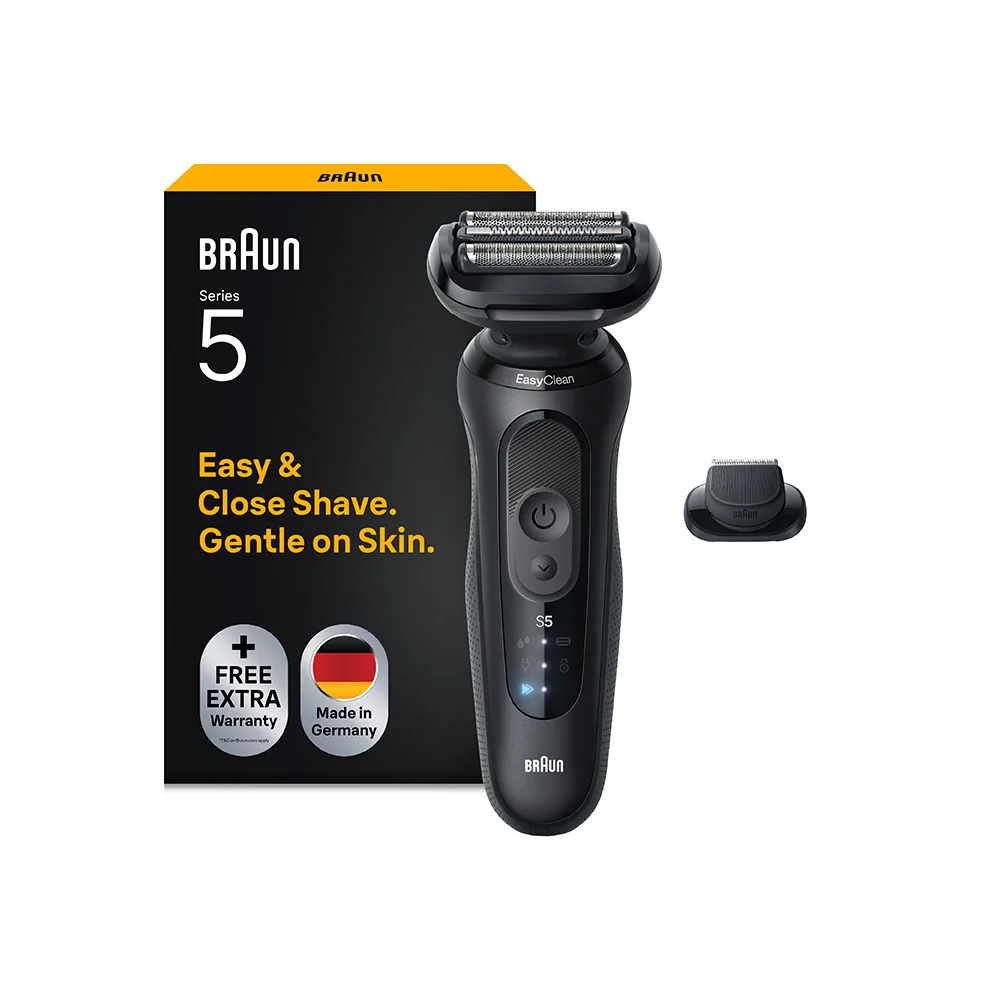 Braun Series 5 52-N1200S elektrický holiaci strojček + 1 nástavec, čierny 1 set