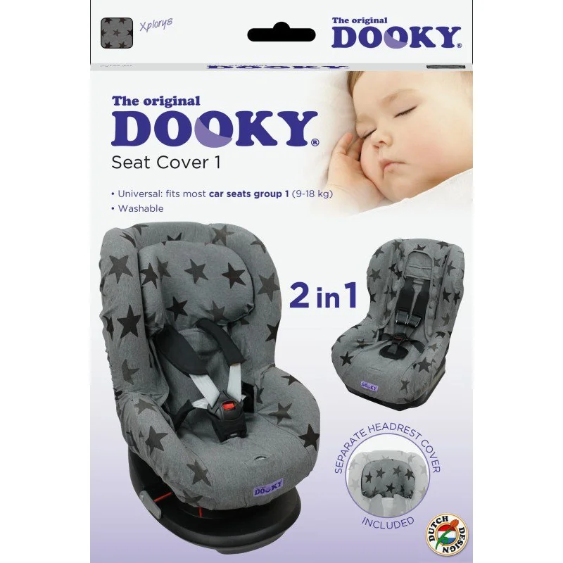 Dooky poťah na autosedačku Seat Cover Group1 Grey Stars