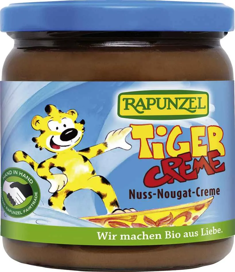 Rapunzel Tyger Orieškovo Nugát Pomaz Rapunzel 400g 1×400 g, orieškovo-nugátová nátierka