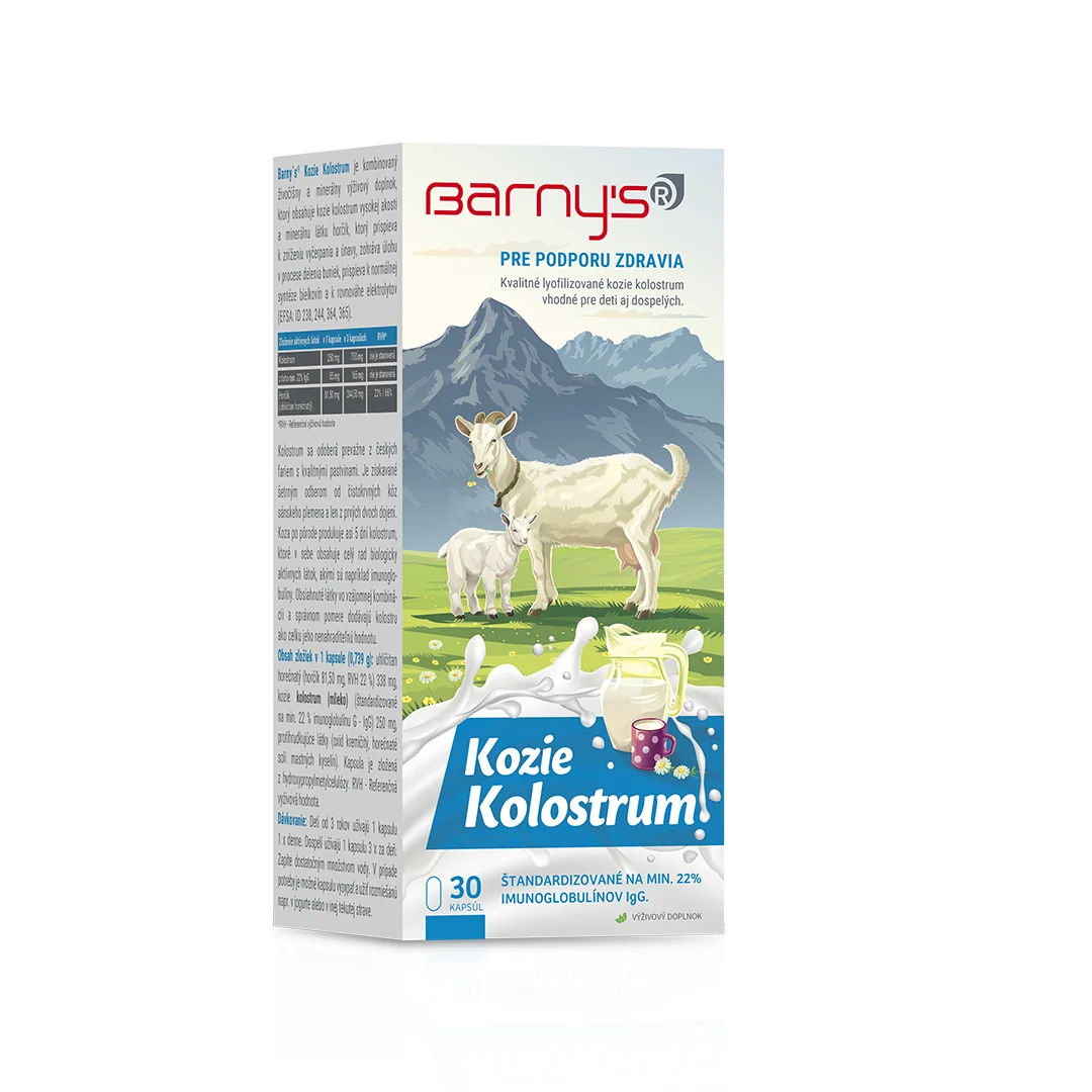 Barny´s Kozie Kolostrum 1×30 cps, podpora imunity