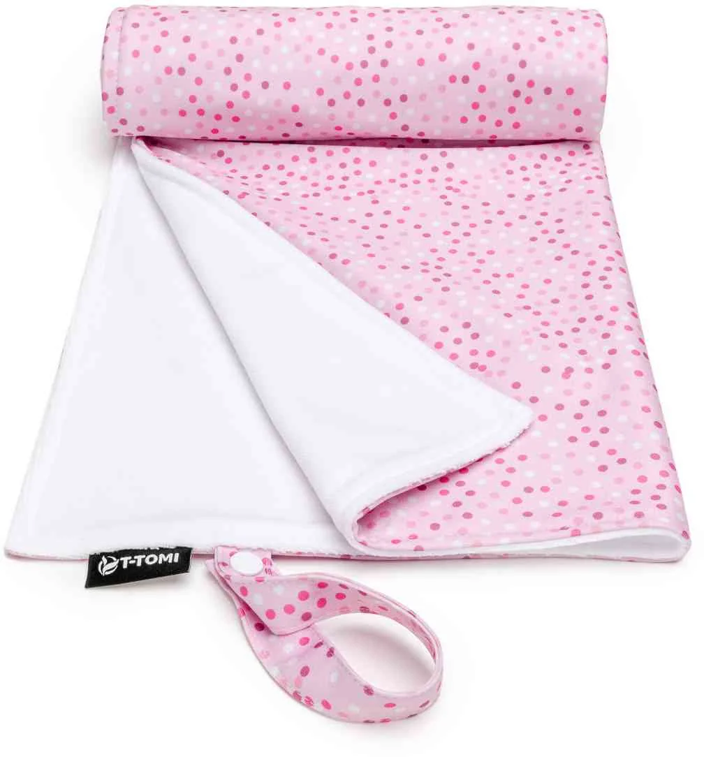 T-TOMI Prebalovacia podložka Pink dots 1×1 ks, prebalovacia podložka
