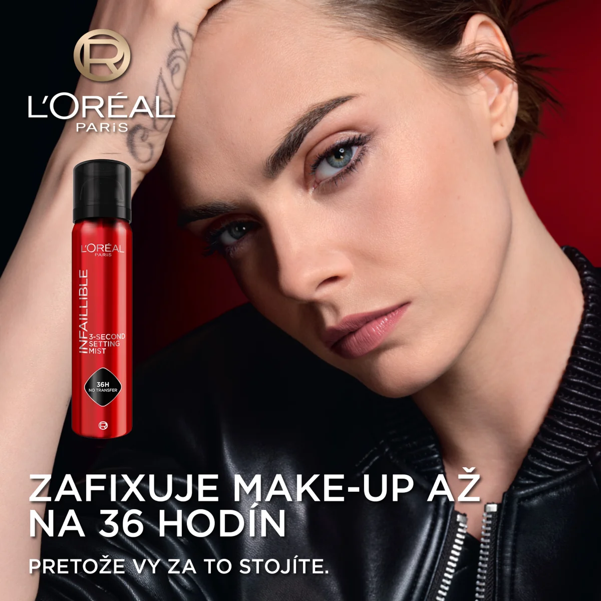 L'Oréal Paris Infaillible 3-s setting mist fixačný sprej 1×75 ml, fixačný sprej na make-up