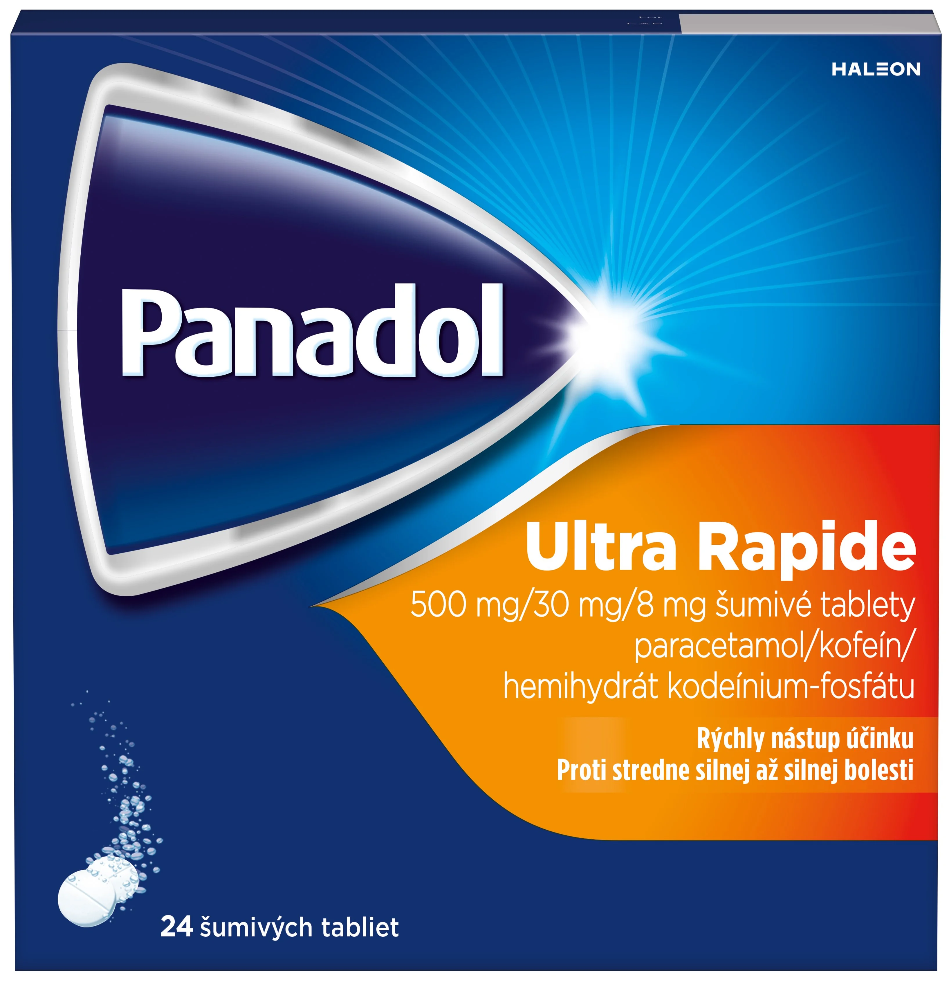 Panadol ULTRA RAPIDE 1x24 tbl, stredne silná až silná bolesť