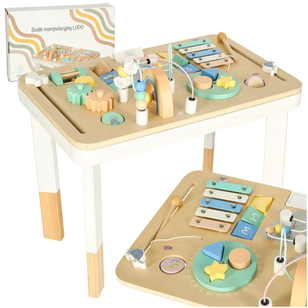 Interaktívny stolík Lulilo, drevený Montessori set s hračkami