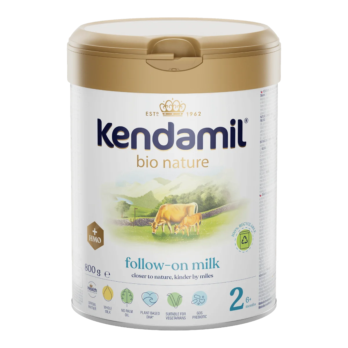 Kendamil BIO Nature 2 HMO+ (800 g) 1×800 g, detská výživa