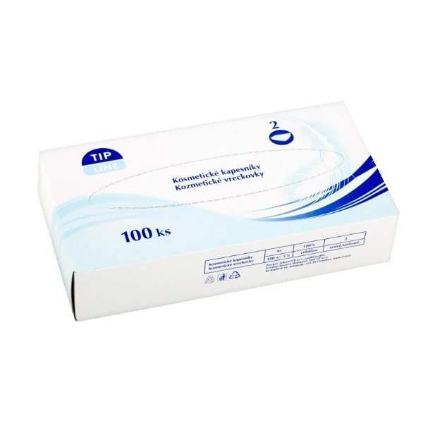 TIP Line kozmetické vreckovky box 1×100 ks, papierové vreckovky