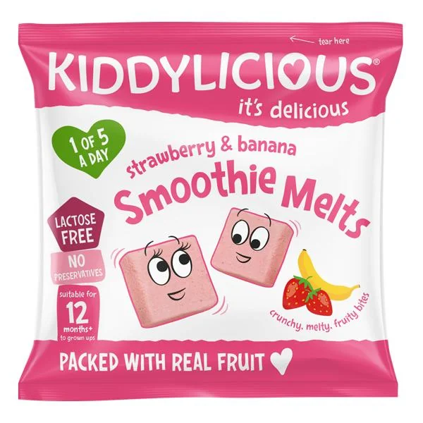 KIDDYLICIOUS Ovocné vankúšiky z jahôd a banánov 1×1 ks