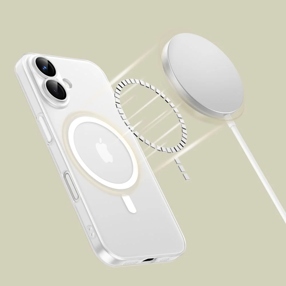 Tech-Protect MagSlime MagSafe kryt na iPhone 15 Pro, biely