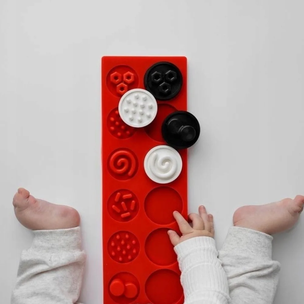 Puzzle senzorické kolieska XL, kontrastné