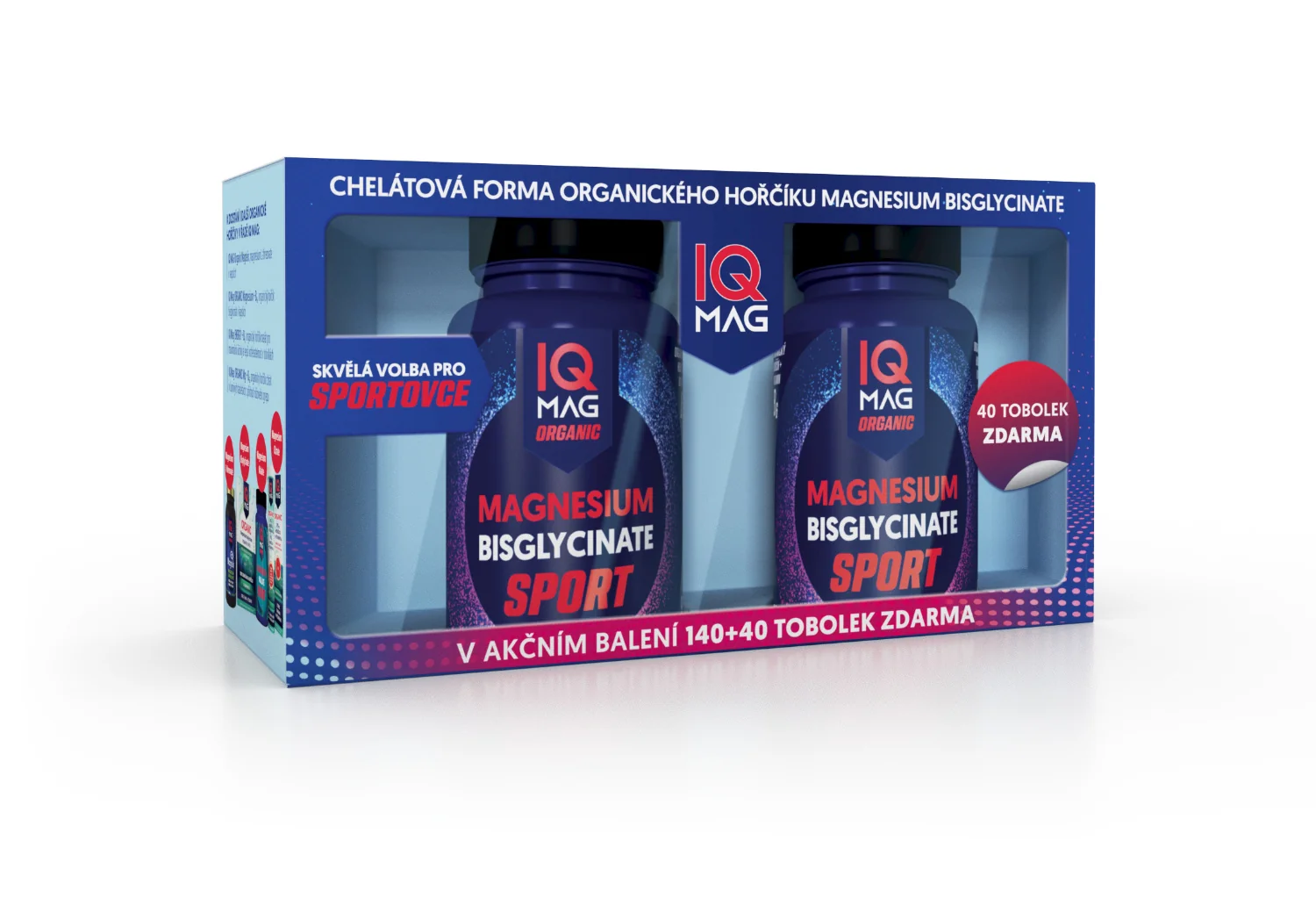 IQ MAG SPORT + SPORT, 140+40 kapsúl zdarma 140 cps + 40 cps
