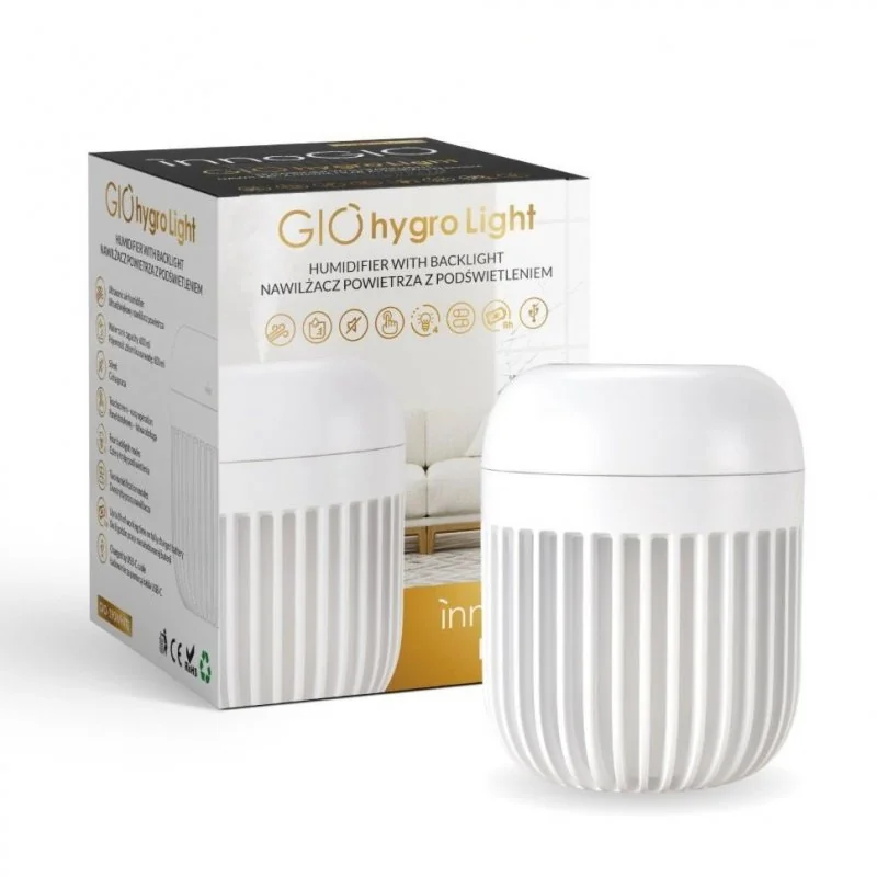 innoGIO zvlhčovač GIOhygro s podsvietením White