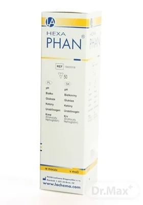 HEXAPHAN 1×50 ks, diagnostické prúžky na moč