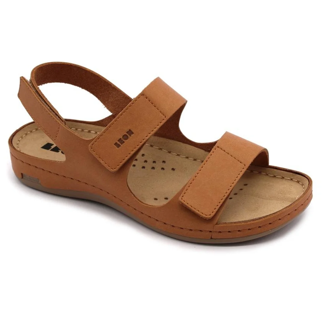 Leon 966 Zdravotné celokožené sandále 40 - 26,5cm, modrá, 2,5 cm