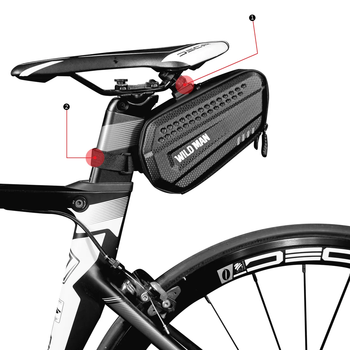 Wild Man ES7 cyklistická taška 1.2L, čierna