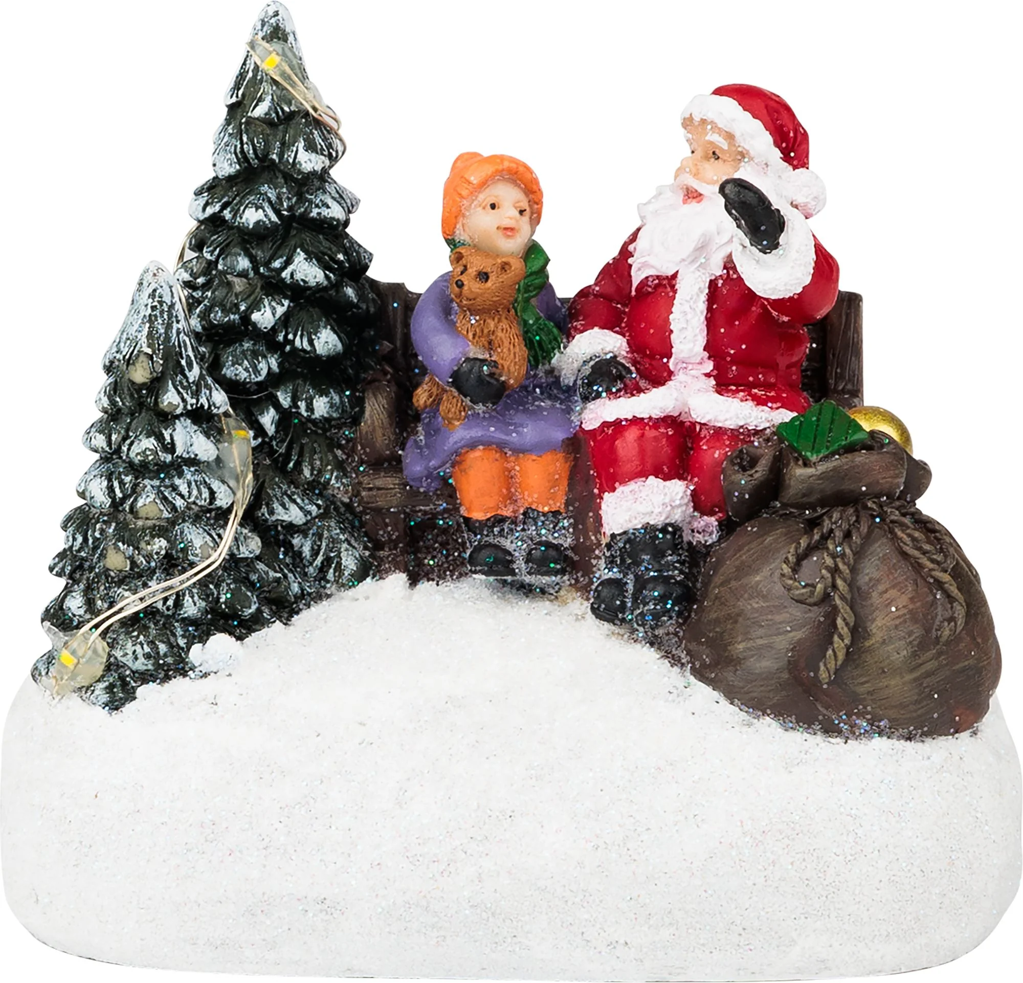 MagicHome vianočný LED Santa s dieťaťom, balenie 12 ks 2xAAA, interiér, 9,5x6x8 cm, sellbox
