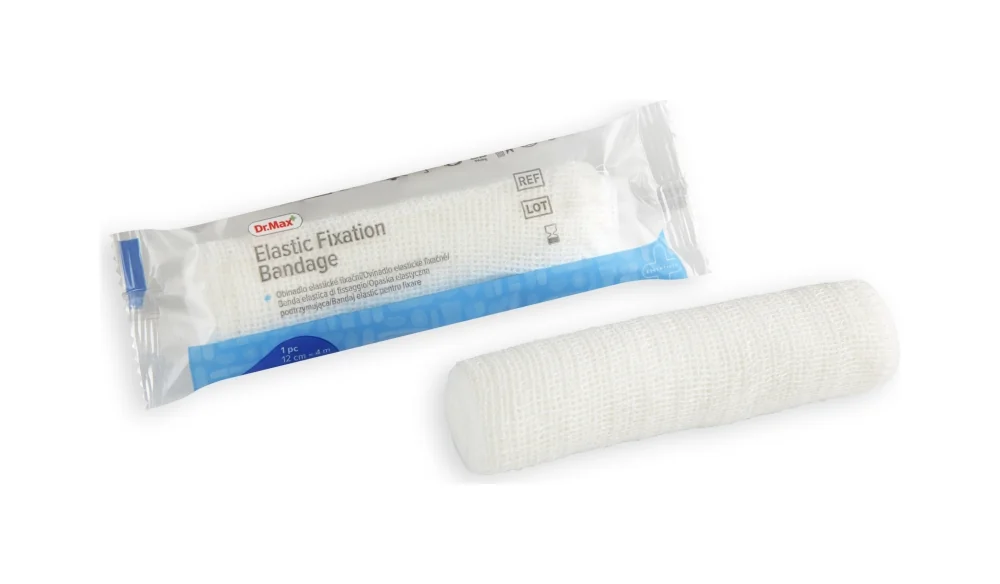 Dr. Max Obväz elastický nesterilný 12 cm x 4 m 1×1 ks, elastický obväz