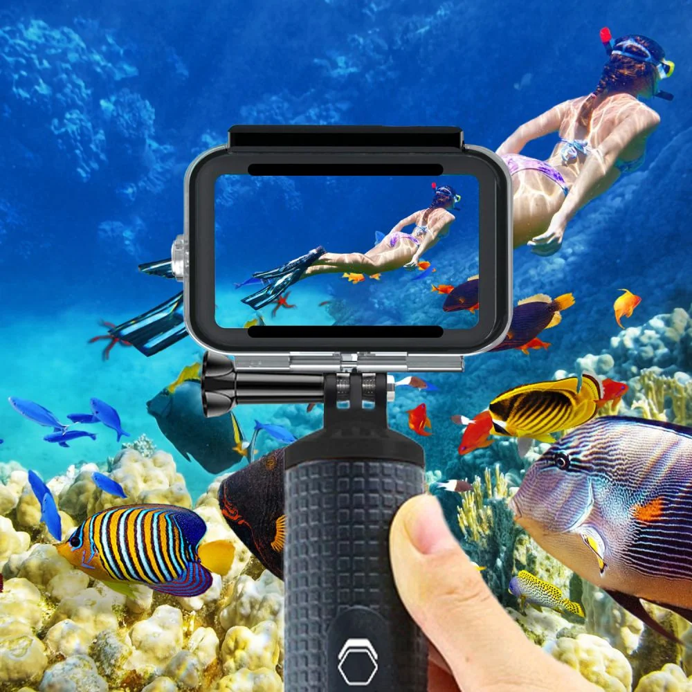 Tech-Protect GA200 vodotesné puzdro na GoPro Hero 9 / 10 / 11 / 12 / 13, priesvitné 3, priesvitné