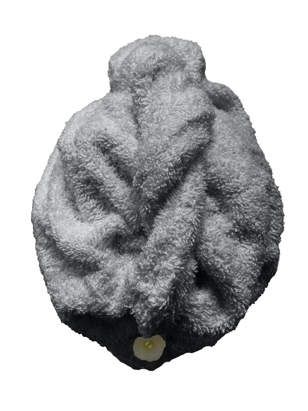 Rýchloschnúci froté turban na vlasy, tmavo šedý