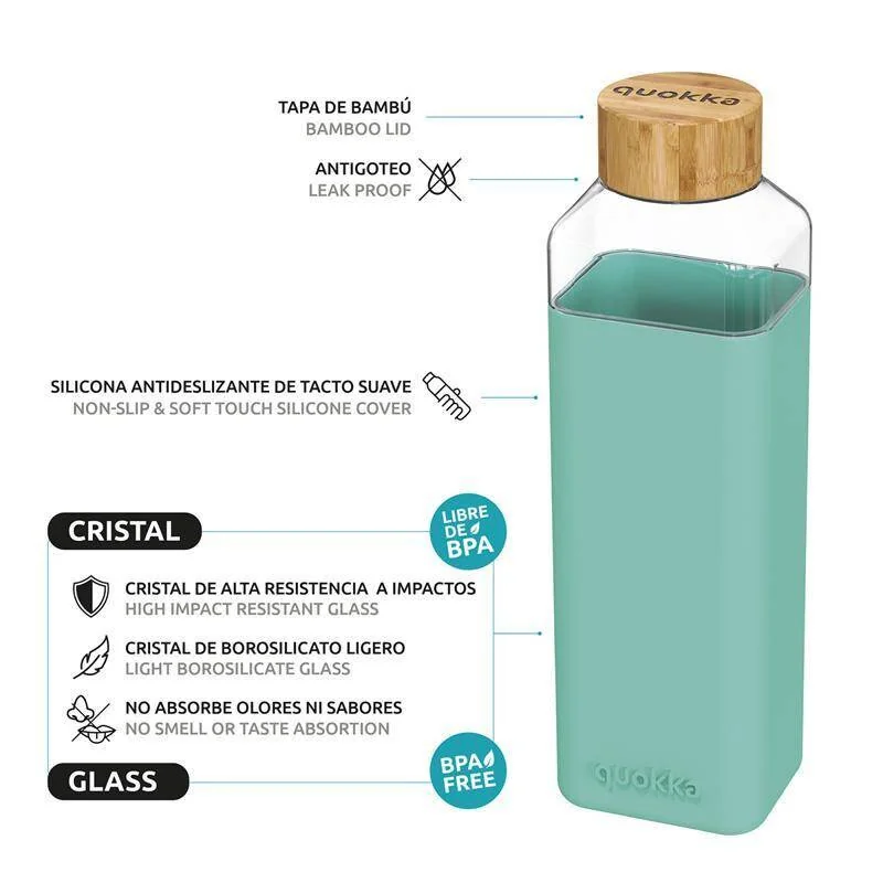 Quokka Storm sklenená fľaša 700 ml, teal