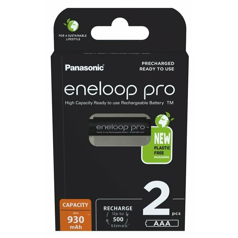 BK-4HCDE/2BE Panasonic R03/AAA AKU EKO ENELOOP PRO nabíjateľné batérie, 2ks