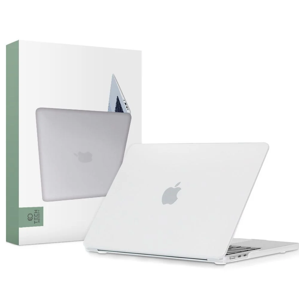 Tech-Protect Smartshell kryt na Macbook Air 13'' M2 – M5 2023-2026, matný priesvitný tný priesvitný
