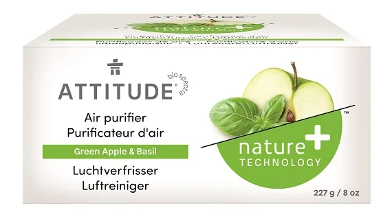 ATTITUDE Prírodný čistiaci osviežovač vzduchu s vôňou zeleného jablka a bazalky 1×227 g, čistiaci osviežovať vzduchu