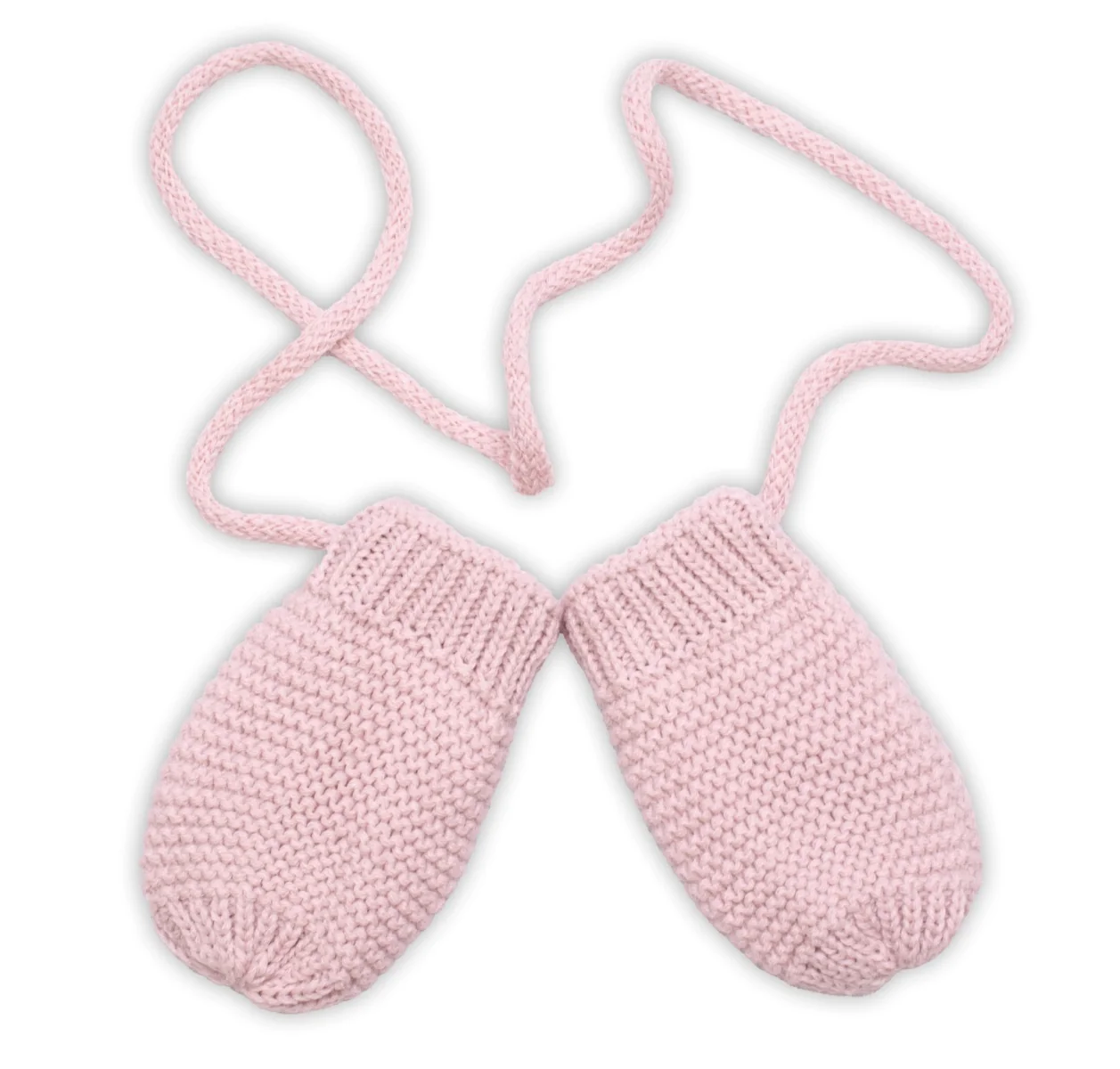 Detská sada, zimná čiapka so šálom + rukavičky 3D, Teddy Bear - pudrovo ružová