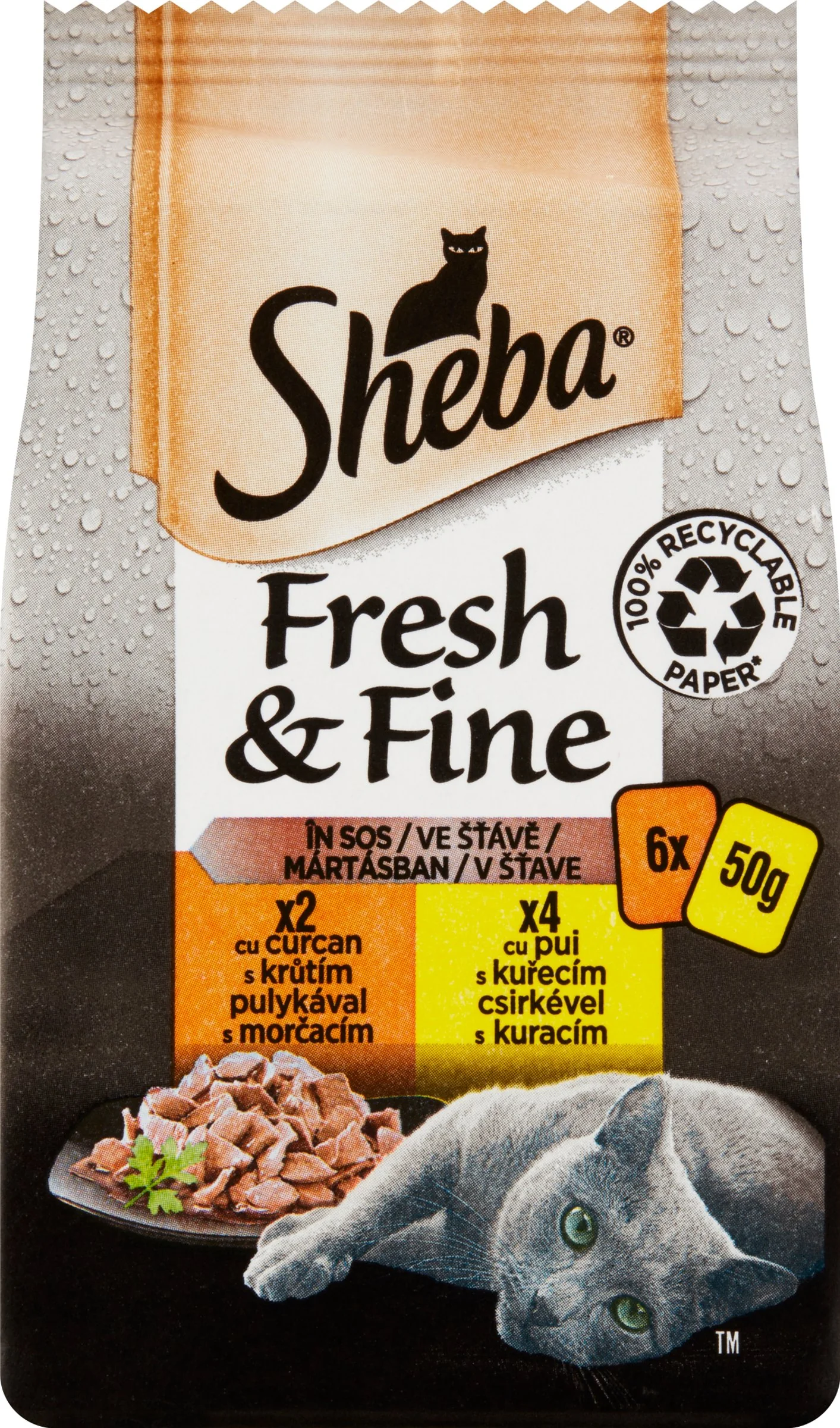 Sheba Kapsička F&F Kuracie&Morka 6×50g 6×50g