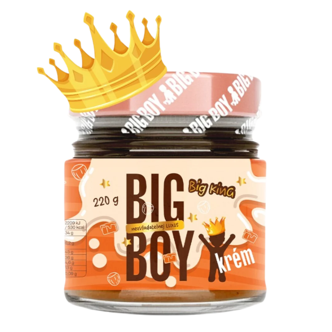 BIG BOY® Big King - Krém s lieskovými orechmi s mliekom a karamelom 220g