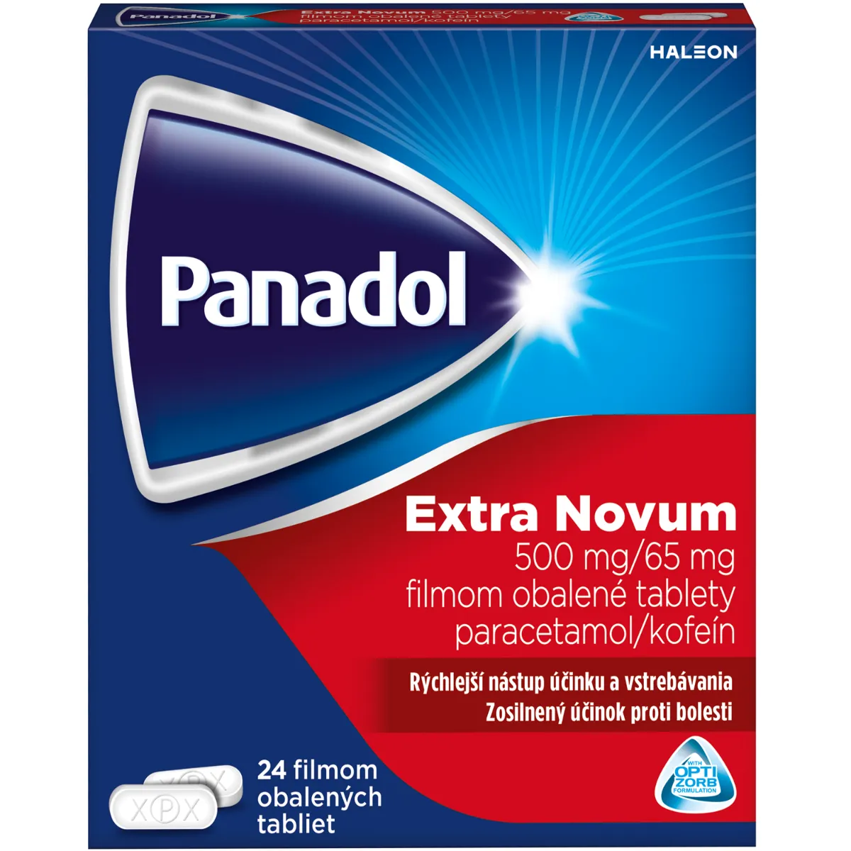 Panadol Extra Novum tbl flm 500 mg/65 mg (blis.PVC/Al) 1x24 ks