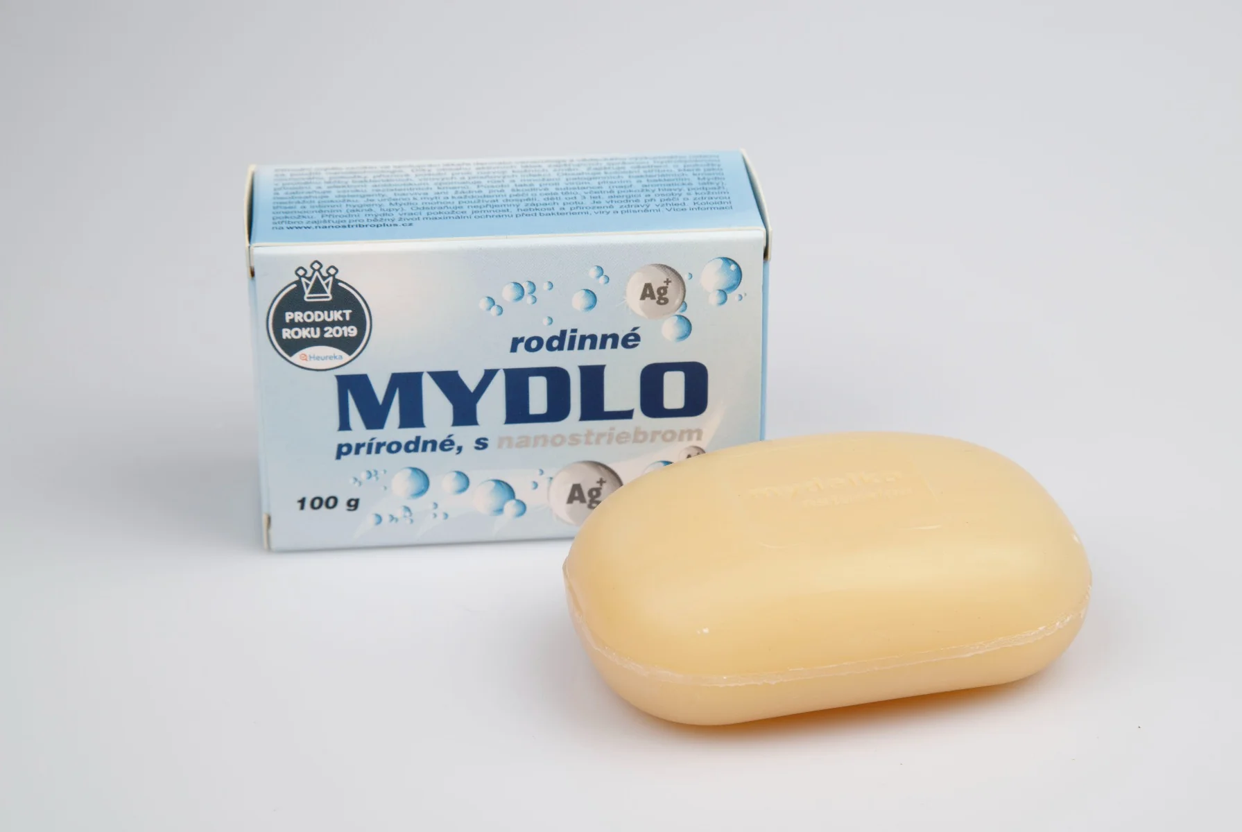 Ag+ prírodné mydlo s nanostriebrom 1×100 g, mydlo
