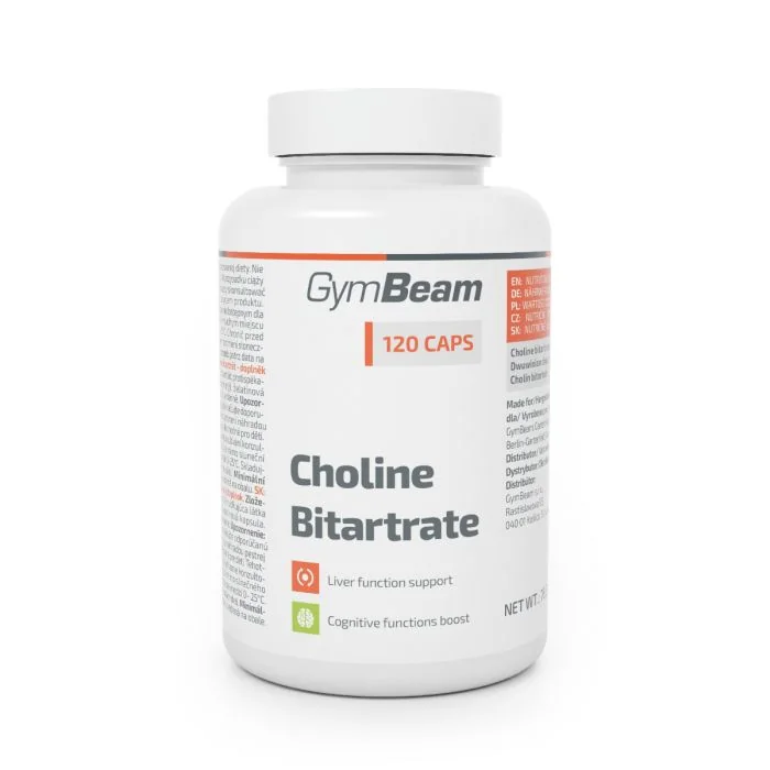 Gymbeam cholin bitartrat 1×120 cps, nootropikum