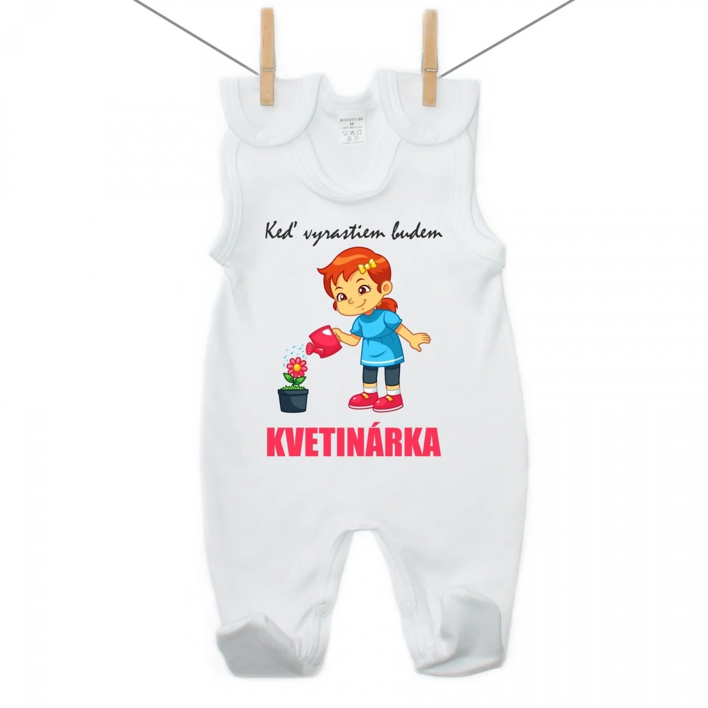 Boodyy Dupačky Keď vyrastiem budem kvetinárka Veľkosť: 56