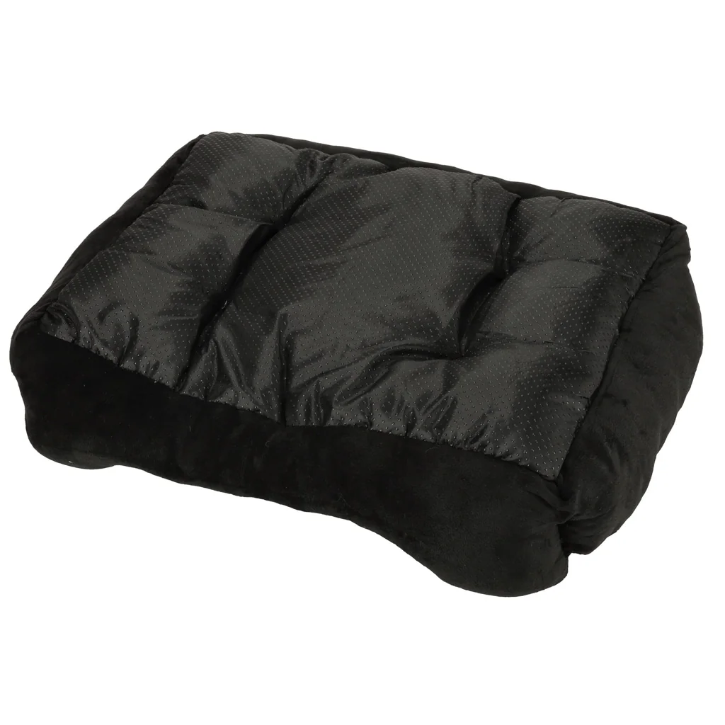 Pelech pre psa s vyvýšeným okrajom – 60 × 45 × 15 cm, čierno-sivý