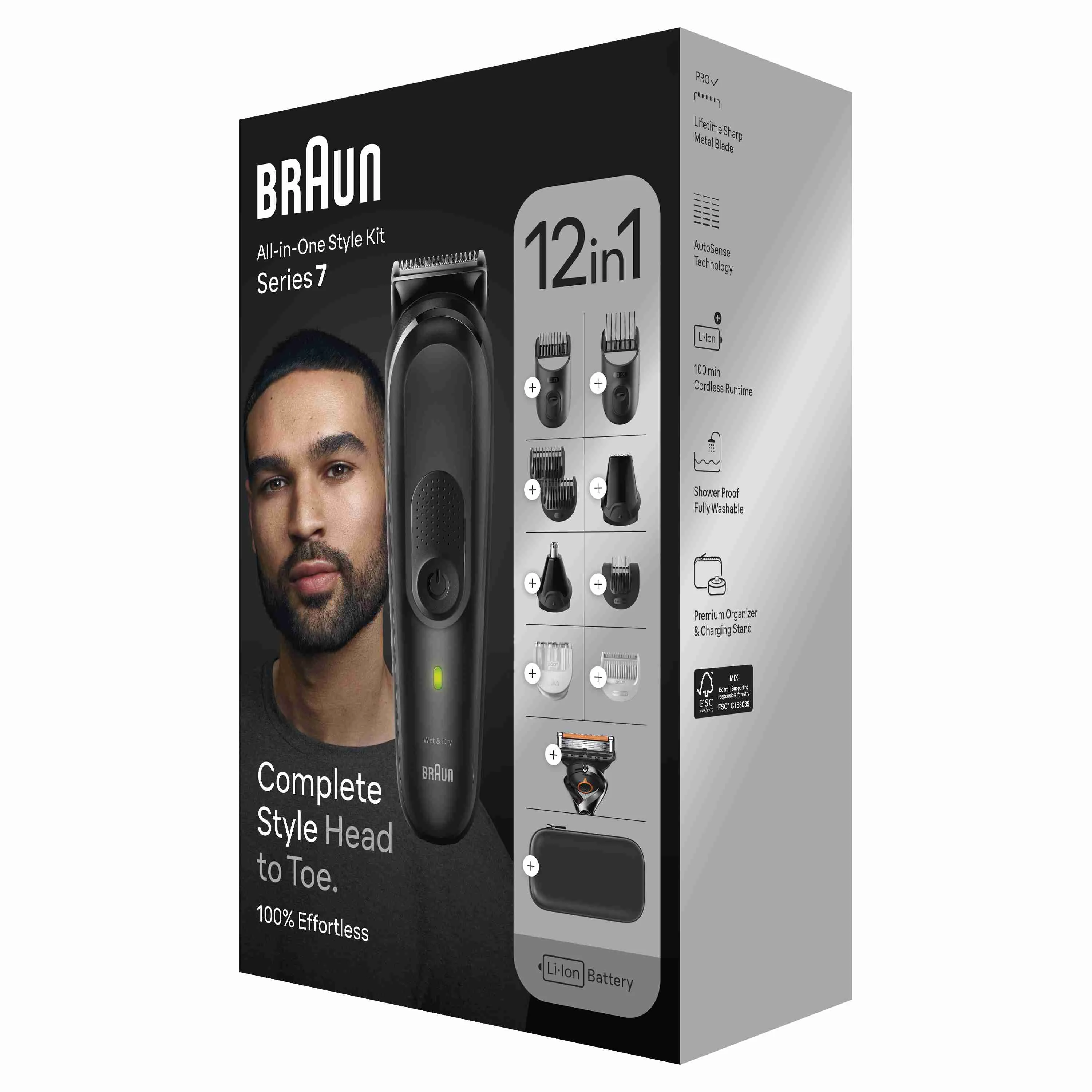 BRAUN MGK 7460 Black 1×1 ks, Multifunkčný zastrihávač