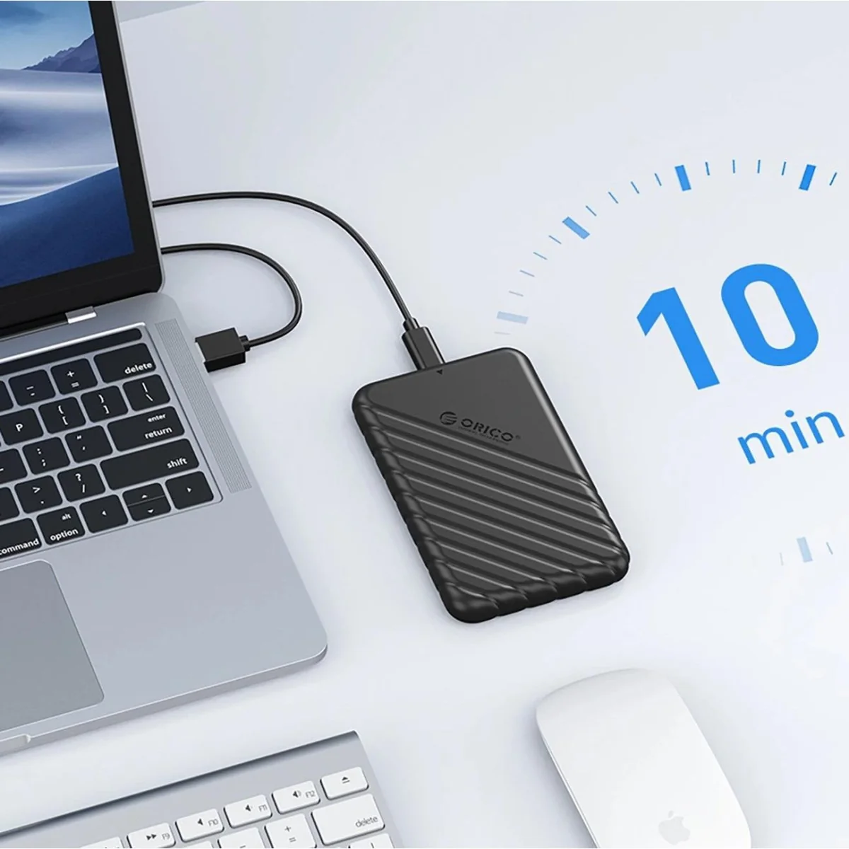 Orico 25PW1C-C3 externý box pre HDD/SSD USB-C 3.1, čierny