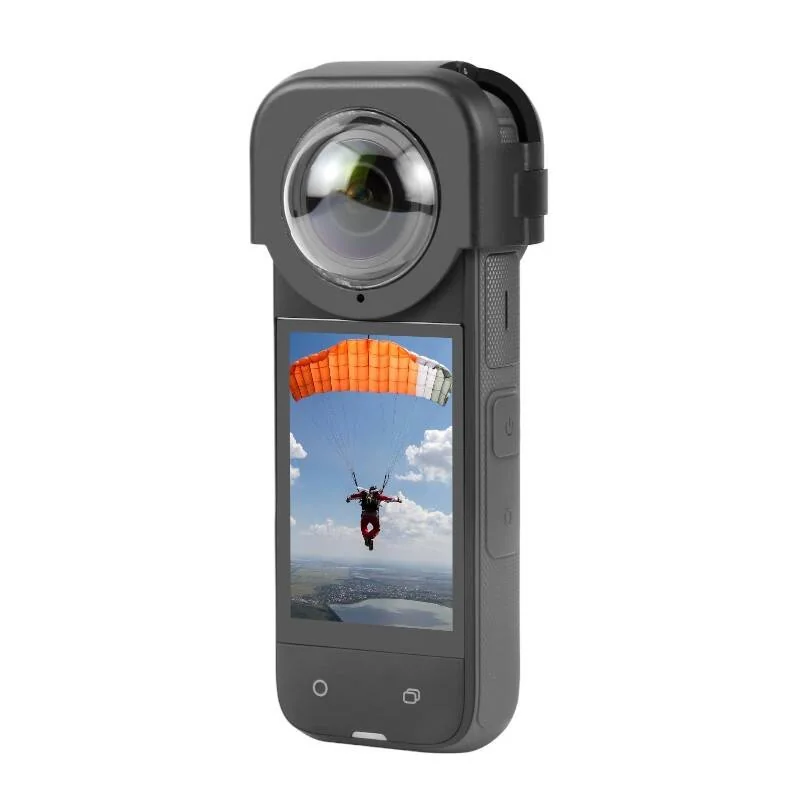 PULUZ Optical Glass ochranný kryt na objektív na Insta360 X4, čierny