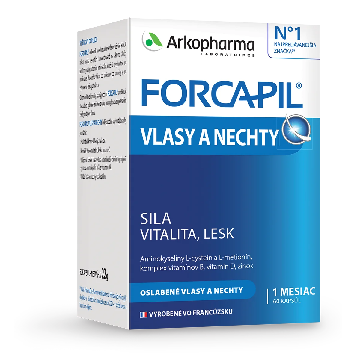 FORCAPIL 1×60 cps, výživový doplnok