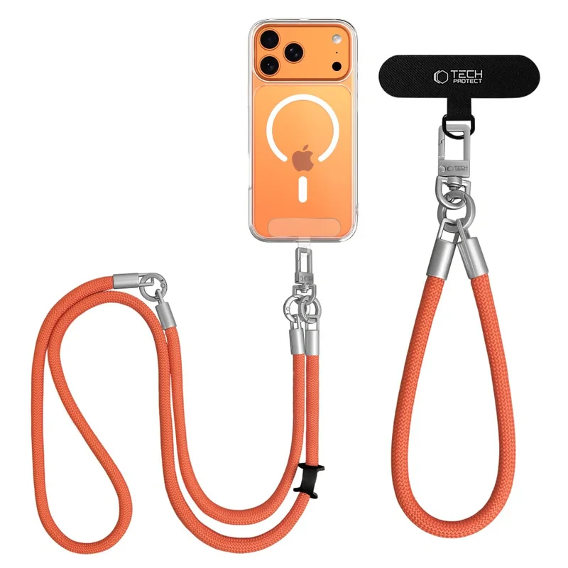 Tech-Protect C10S Crossbody Strap šnúrka na mobil, oranžová