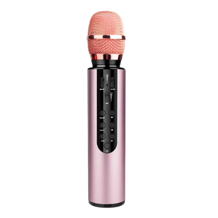Bluetooth karaoke mikrofón s reproduktorom, K7-Pink