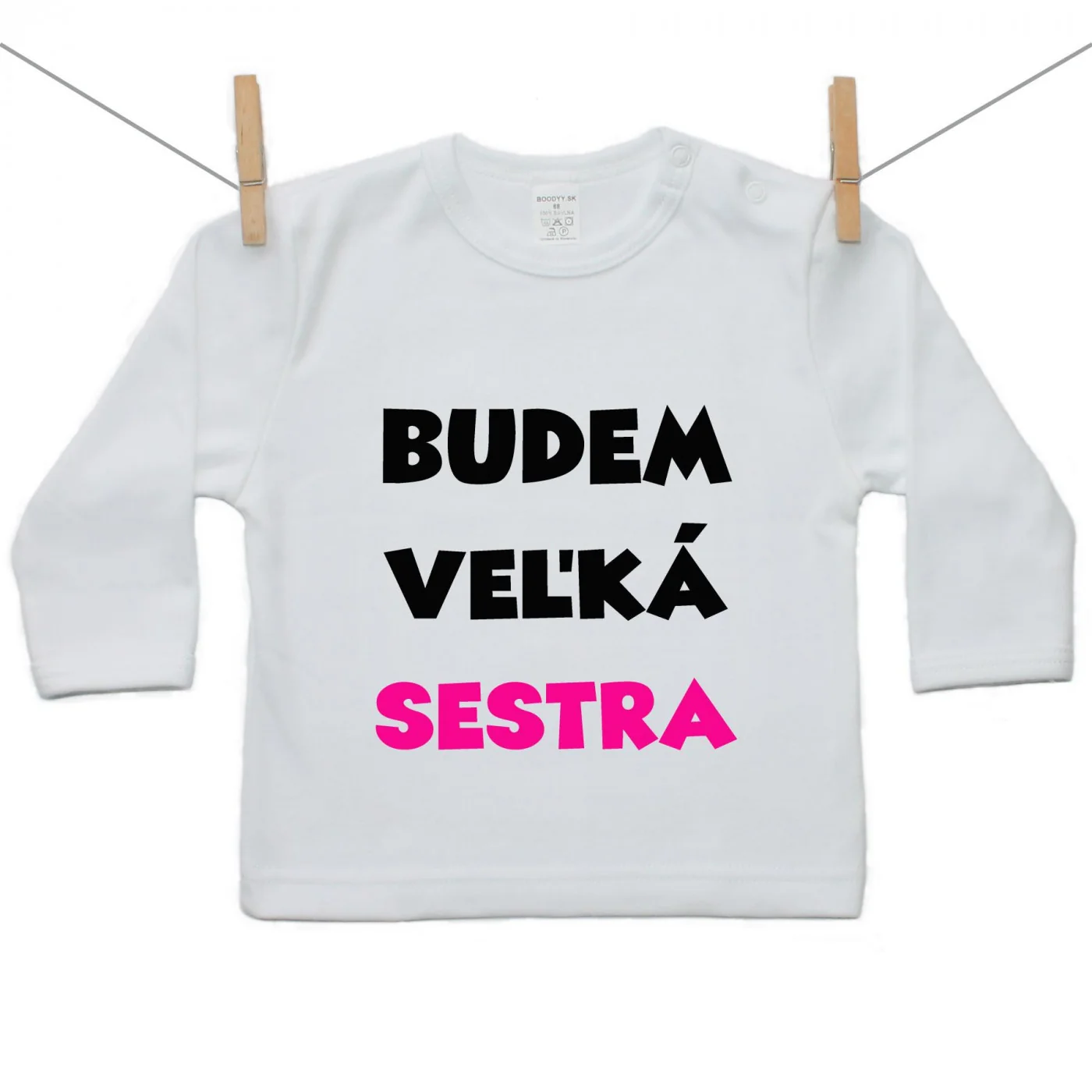 Boodyy Tričko s dlhým rukávom Budem veľká sestra Veľkosť: 98
