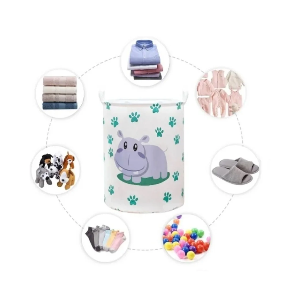 Kôš na hračky, uzatvárateľný, Hipo Paws - ecru, 43 L
