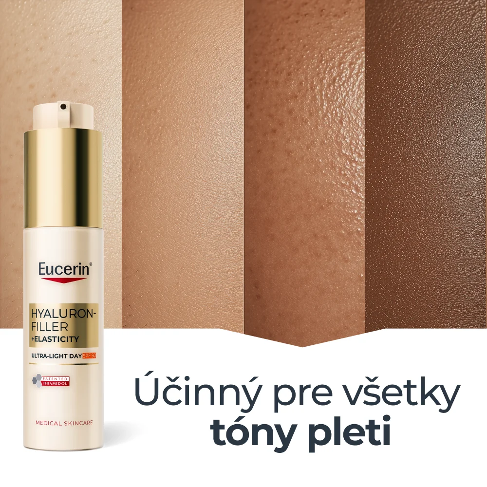 Eucerin HYALURON-FILLER + ELASTICITY Ultra ľahký denný krém SPF 50 50 ml