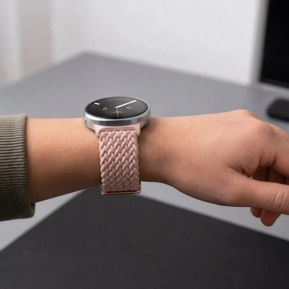 Tech-Protect Nylon Mag remienok na Samsung Galaxy Watch 8 / 9 / Classic (40 / 44 / 46mm), dusty rose