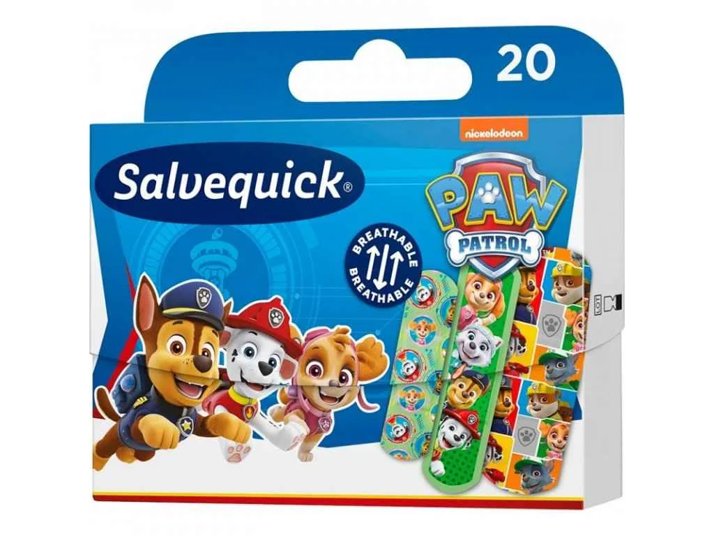 Salvequick SQ detske napl Paw Patrol 1×20 ks, detské náplasti