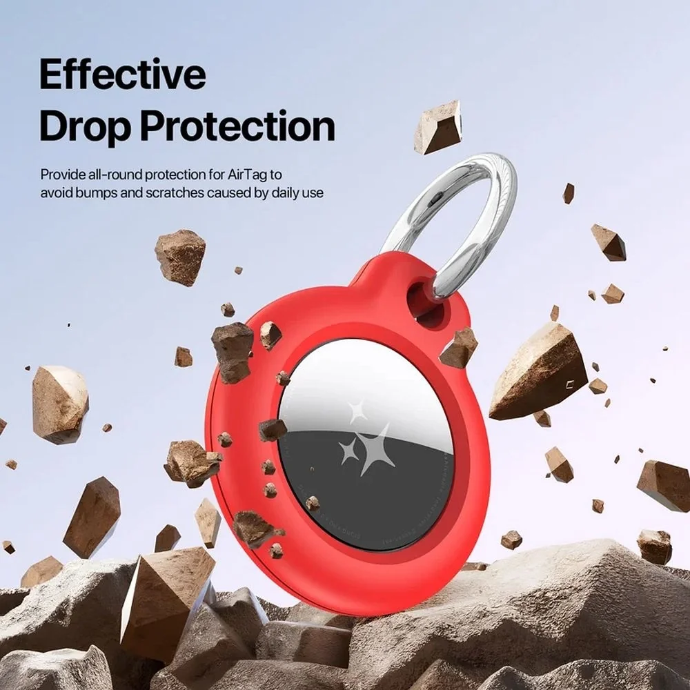 Dux Ducis Secure kryt na Apple AirTag 4ks, farebné Kovová karabína, odolný materiál