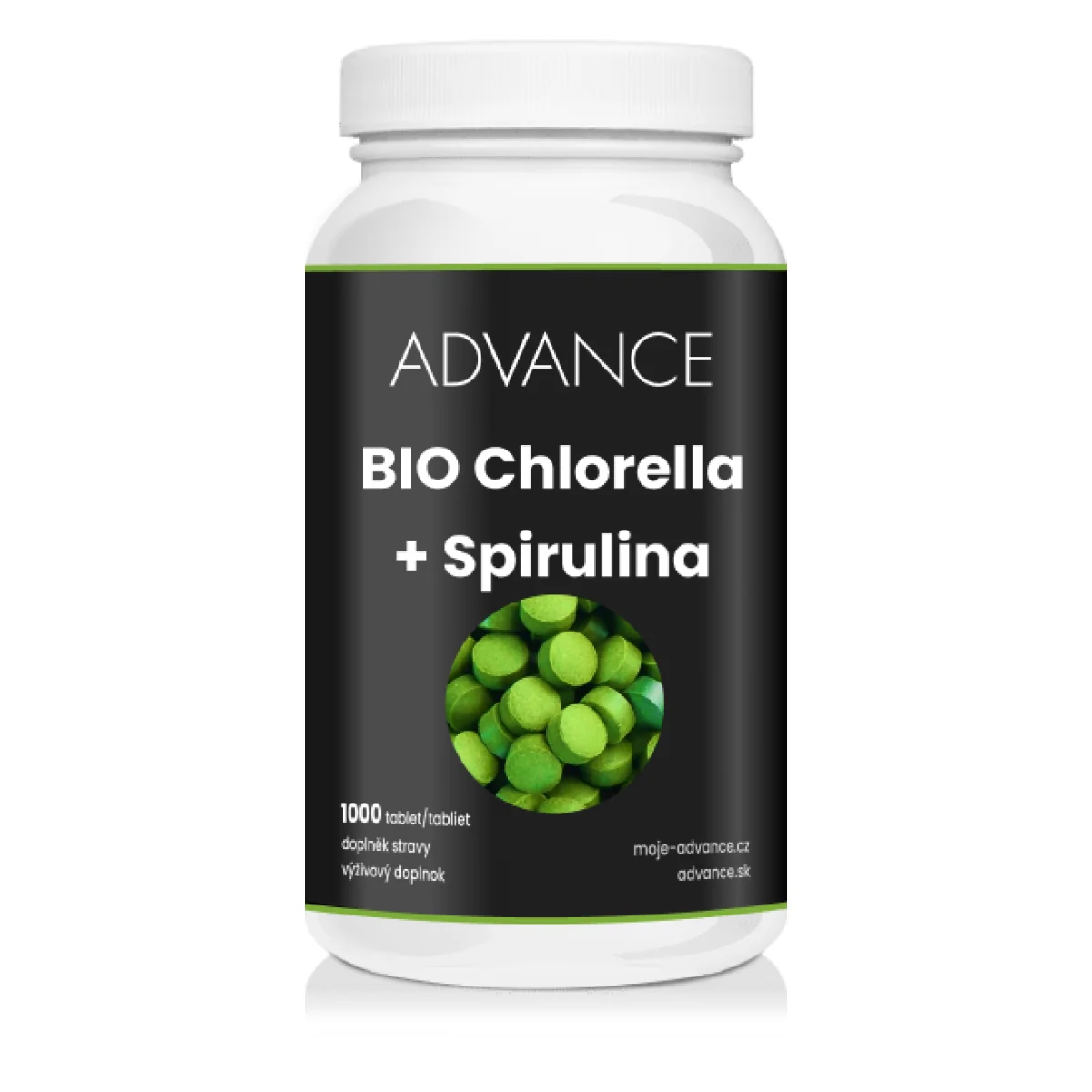 ADVANCE Chlorella + Spirulina 1000 tabliet 1×1000 tbl, výživový doplnok