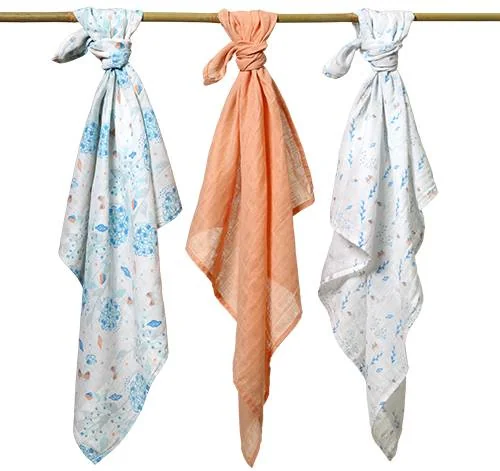 BABYONO Plienky mušelínové Super soft 3 ks - oranžová 1×3 ks, mušelínové plienky